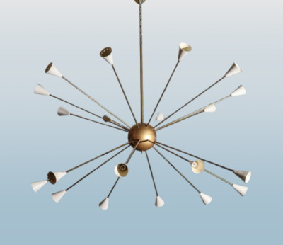 The White Retro Light For Modern Home Classy Pretty Atomic Sputnik Brass Light