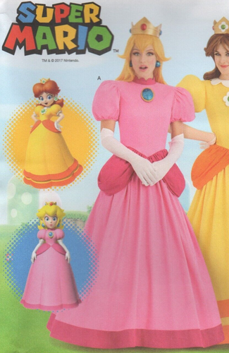 Simplicity Sewing Pattern 8476 Dress Super Mario Princess Peach Daisy 6-14 New - Picture 6 of 13