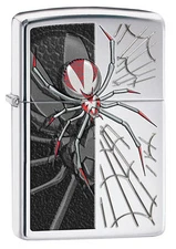 Zippo Windproof High Polished Chrome Lighter With Spider, # 28795, New In Box