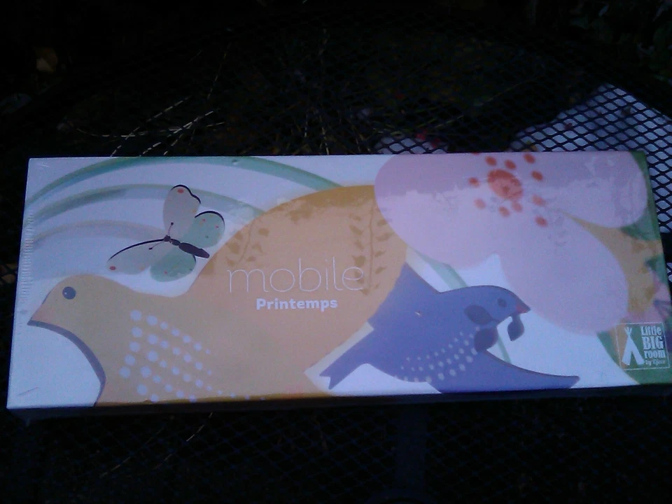 New Baby Crib Nursery Bird Flower Butterflies Mobile Spring by Djeco France - Image 2 of 2