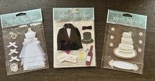 Jolees Boutique Scrapbook Stickers Collage Wedding Bride Groom Marriage Cake
