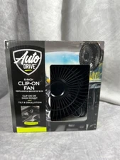 Auto DRIVE 6-inch Clip-On/Dash Mount Fan Oscillating 12V Easy Install Black