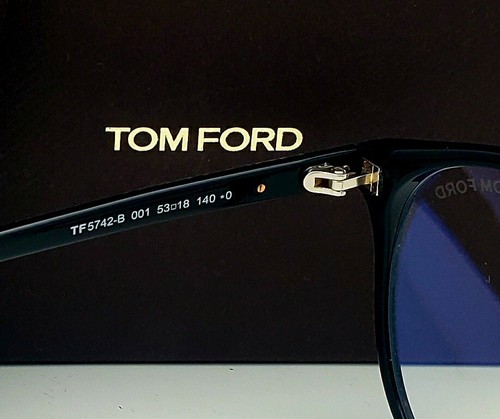 New Tom Ford Reading Glasses TF 5742-B 001 53-18 Black Gold Round Frames Readers - Picture 8 of 12