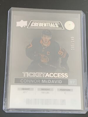 Connor Mcdavid 2021-22 Credentials Ticket Access 105/149 TA-CM
