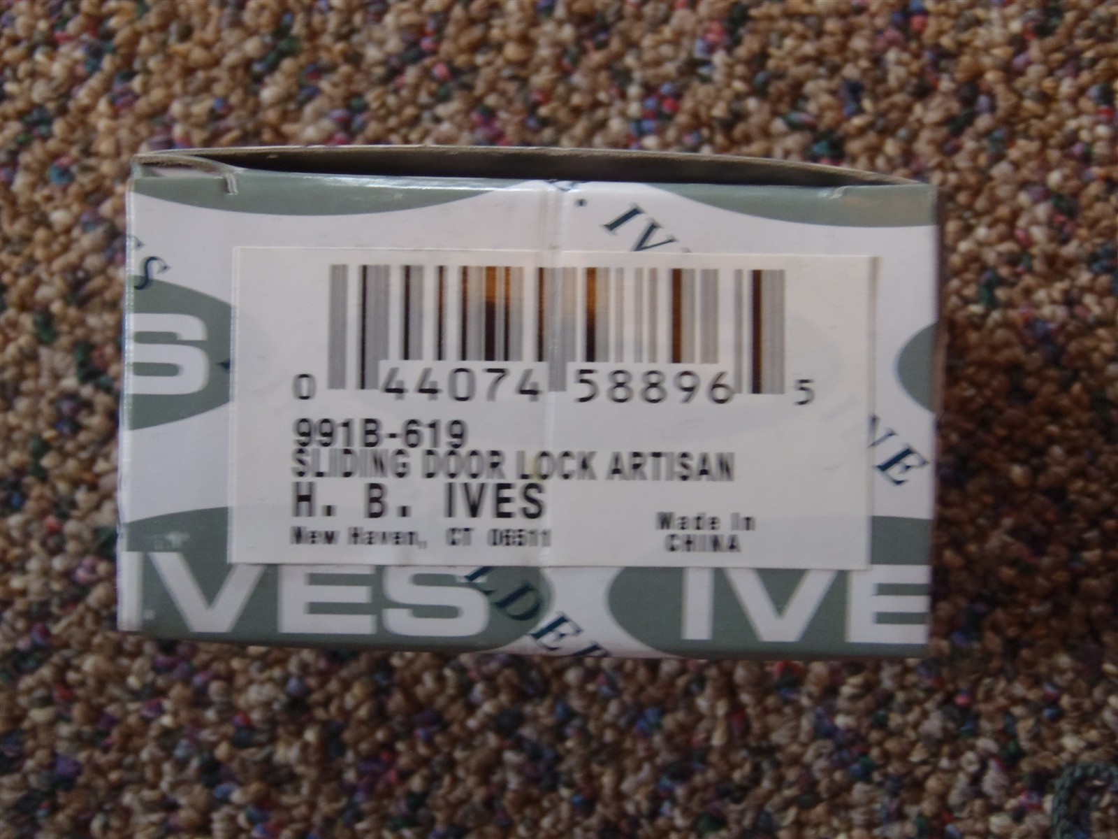 3-Pack HB Ives Artisan 991B-619 Sliding Door Lock