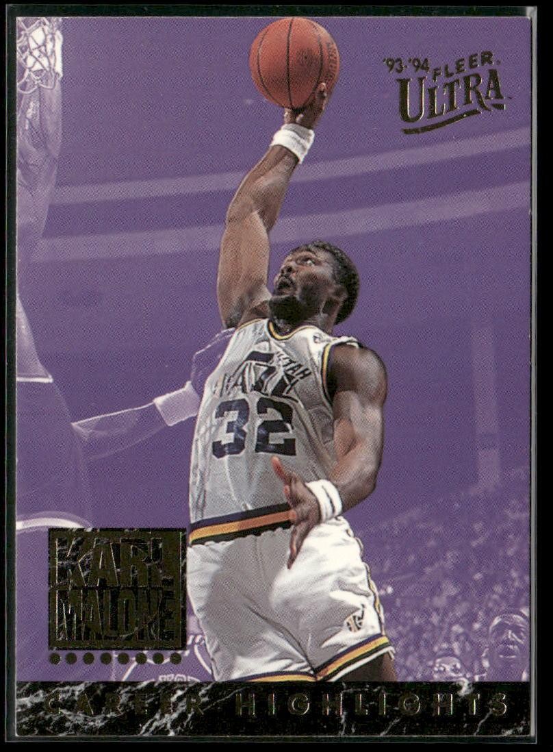 1993-94 Ultra #5 Karl Malone Karl Malone Career Highlights