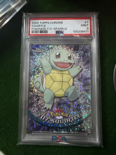 2000 Topps Chrome Pokemon Series 1 Sparkle Squirtle #7 PSA 9 GEM MINT