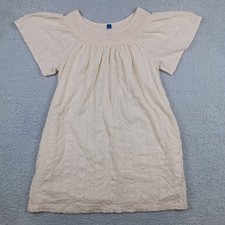 Old Navy Dress Eyelet Flutter Sleeve Woman XL Cream Smocked Boho 820914-01