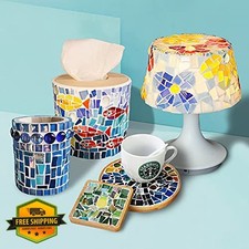 1.1lb Irregular Crystal Mosaic Tiles Green Series DIY Craft Bulk