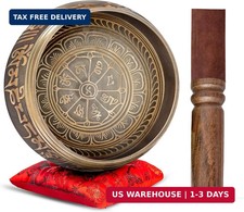 Premium Tibetan Singing Bowl Set - Handmade in Nepal Sound Meditation Bowl - S
