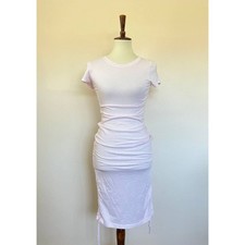 NWT Sundry Ruched Short Sleeve T Shirt Dress Light PInk Size 0 XS / S