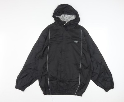 Umbro leichte Windbreaker Jacke Herren schwarz S mit Kapuze
