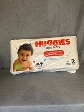 NOS Disney Huggies Snug  Dry Baby Diapers Size 2 12-18 lbs Pack 34 Count White