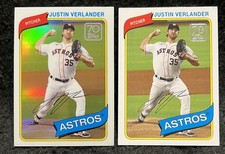 2021 Topps 70 Years Insert- Chrome Refractor - Justin Verlander #70YTC-30 + Base