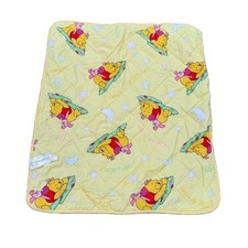 Vintage Disney Winnie The Pooh And Piglet Crib Blanket Quilt Comforter 33x39