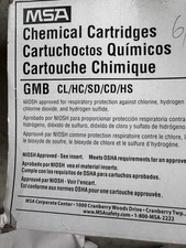 Msa Safety 464032 Cartridge, Threaded, Cl, Sd, Cd, Hc, White, 10 Pk, Niosh