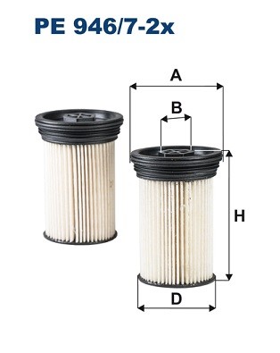 KRAFTSTOFFFILTER PE 946/7-2x FÜR OPEL ANTARAA CHEVROLET CAPTIVA 2.0L 4cyl 2.2L - Bild 2 von 8