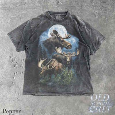 Vintage Moose 90s Graphic Style Comfort Colors  Tshirt, Retro Wildlife Nature