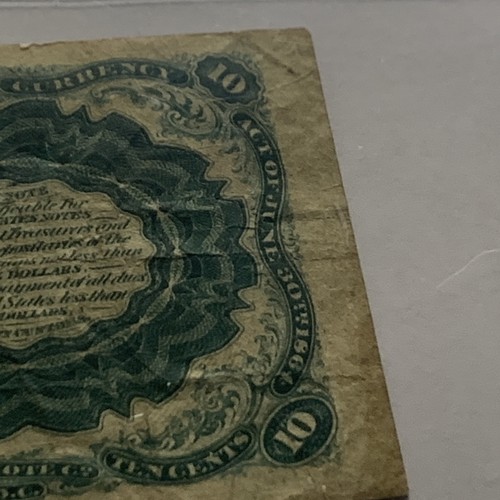 10 Cents Fractional Currency - Series 1874 - Picture 8 of 9
