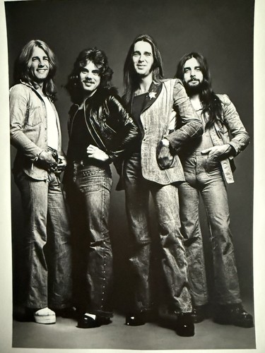 Status Quo Band Portrait Original Silver Gelatin 11 X 14 Print ..Mint..