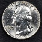 1963-D Washington Silver Quarter BU Uncirculated - Denver Mint