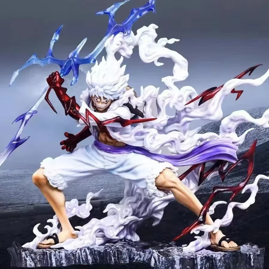 Figurine Luffy One Piece 25cm d'exception avec l'effet foudre Raiden ciselé