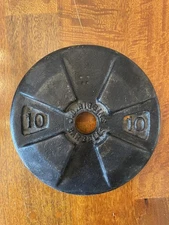 Single J.C. Higgins Barbells Cast Iron Weight Plate 10 Lbs Sears & Roebuck QTY