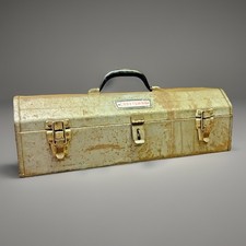 Craftsman Vintage Large Metal Tool Box Grey Industrial Utility Workwear Garage