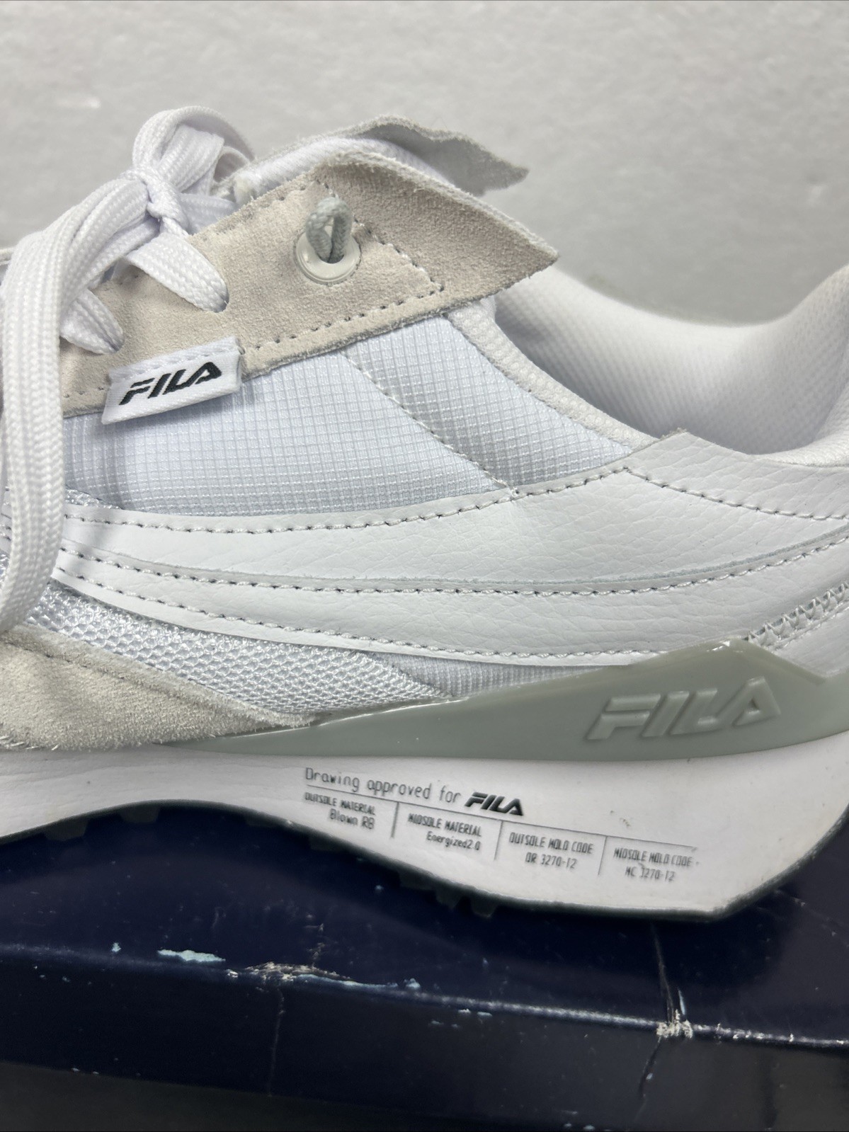 Fila Renno N Generation Patched White/Grey Mens Size 12 image 4