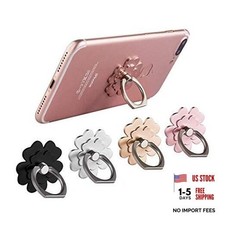 Cell Phone Ring Stand Finger Ring Holder 360 Rotation Phone Lucky Flower A