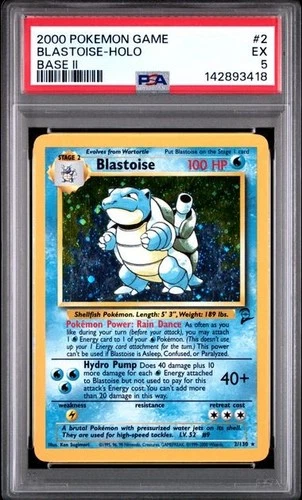 2000 POKEMON BASE SET 2 #2 BLASTOISE-HOLO PSA 5 New Cert Free Shipping!