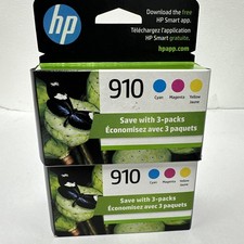 HP 910 - Tri Color Ink Cartridges - 2 PACK - EXP 6/2026