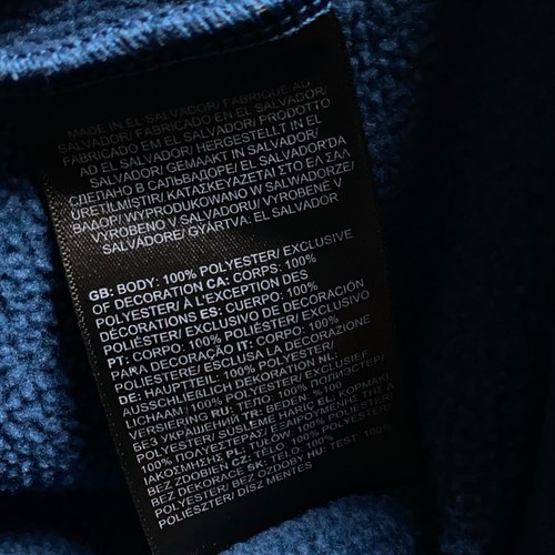 North Face M's XL Teksturowana czapka Spódnica 1/4 Zamek błyskawiczny Polar Sweter Kurtka Niebieska Poly - Zdjęcie 14 z 16