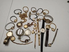 Lot of 26 Watch elgin Longines  Bulovia ECT vintage pocket Watches  Gf W-13