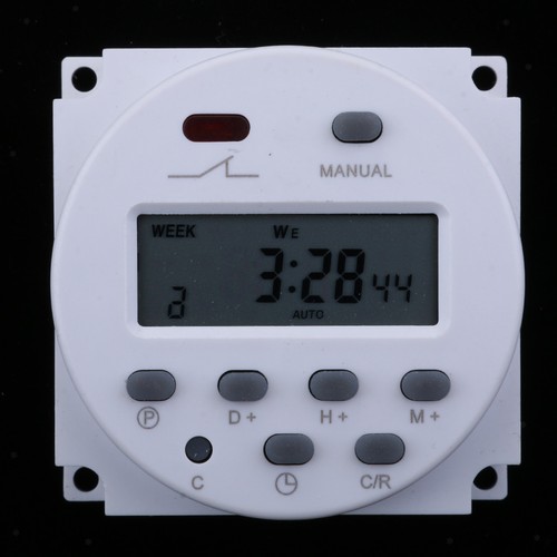 DC 12V Digital LCD Programmable Timer Relay Time of Weekly Electronic ...