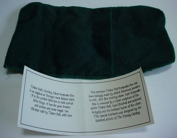Disney Tinker Bell Sterling Silver Keepsake Box