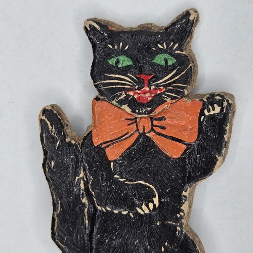 Altes Vintage Antik Halloween Deutsches Kegelspiel Schwarze Katze Germany 20er Jahre - Bild 6 von 22