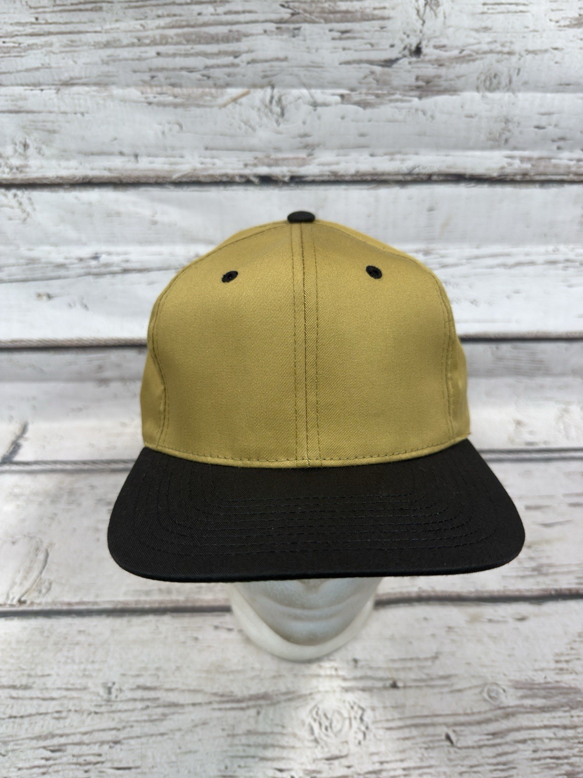 VTG Headmaster Gold/Black Solid Blank Canvas Snap… - image 2