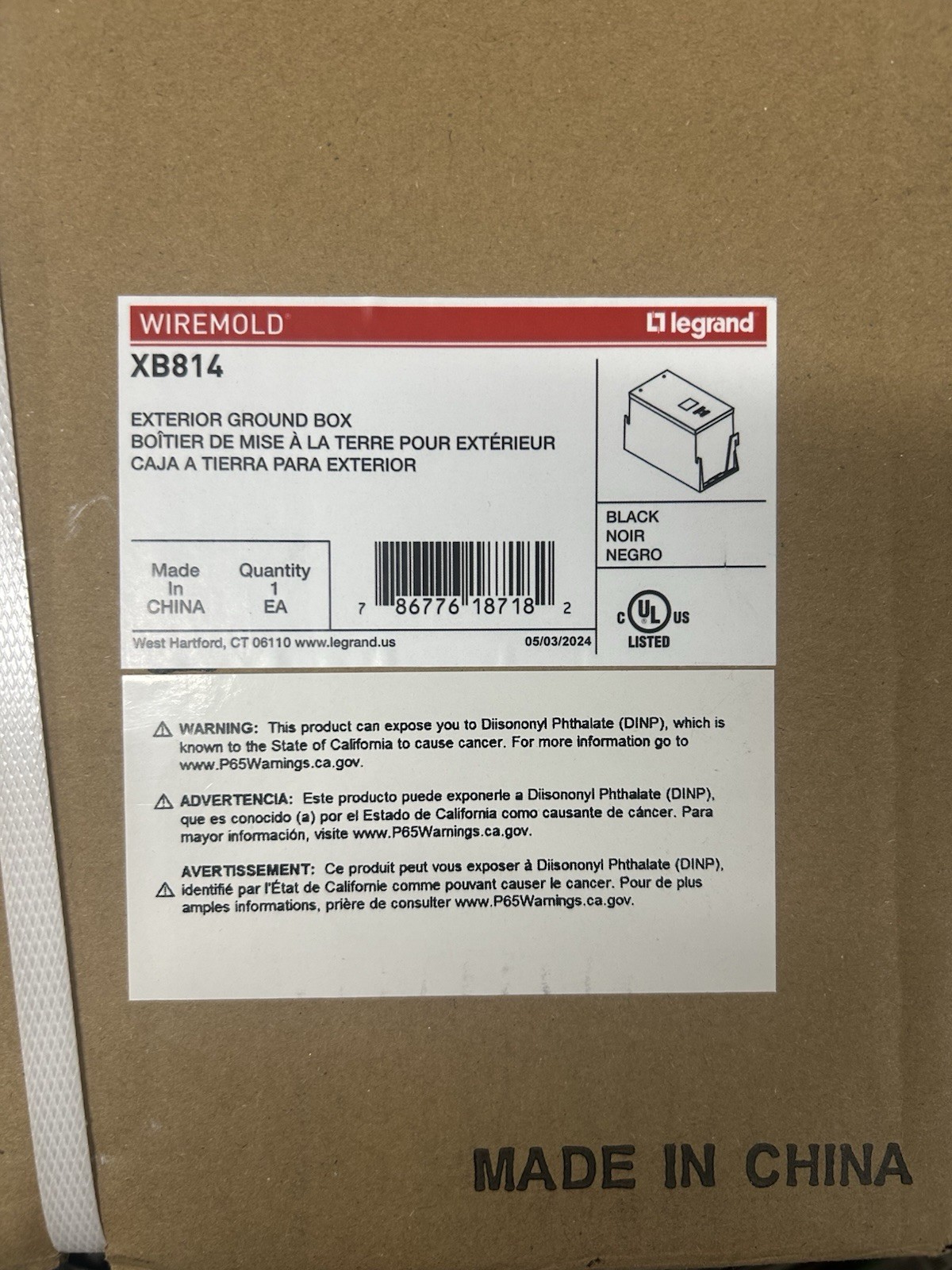 wiremolD legrand  XB814 exterior ground box 