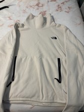 The North Face Ivory Fleece Pullover Mock Neck Sweatshirt Women's S Pockets