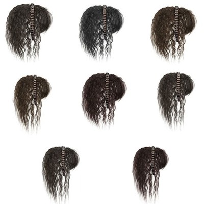 Corn Curly Bangs Synthetic Fiber Natural Looking Hair Extension for Hairstyles