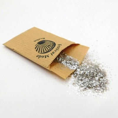 Glitzer Glitter Vegan Biologisch in Silber Festival Party Karneval Make-up 2g