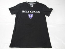 New Holy Cross Crusaders Womens Sizes M - L Black Short Sleeve Shirt