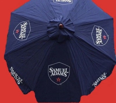 alcohol logo patio umbrellas SAMUEL ADAMS LOGO 9 foot BEER UMBRELLA MARKET PATIO STYLE HUGE NEW SAM  ADAMS