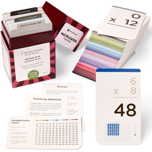 Award-Winning Multiplication Flash Cards – 173 Jumbo Cards (3.1” x 5.2 ...