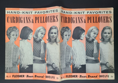 Vtg Retro Fleisher Bear Brand Hand Knit Favorites Cardigans & Pullovers Vol 37