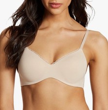Maidenform Women's Lift Bralette Convertible Demi Bra Beige Size L/DD