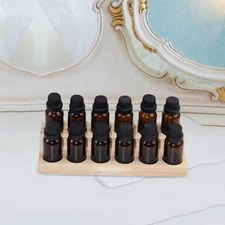 2 Tier 12 Bottles Wooden Essential Oil Display Holder for SPA Presentation