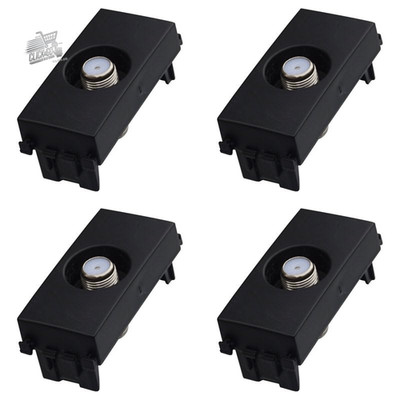 4 Prices TV Socket Satellite Satellite Black Compatible Vimar Arke Point Light Wall