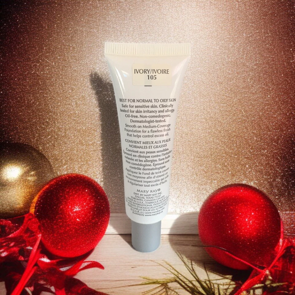 MARY KAY Medium-Coverage Foundation Ivory 105 Liquid 1 fl oz. 303600 Retired NIB - Image 3 of 4